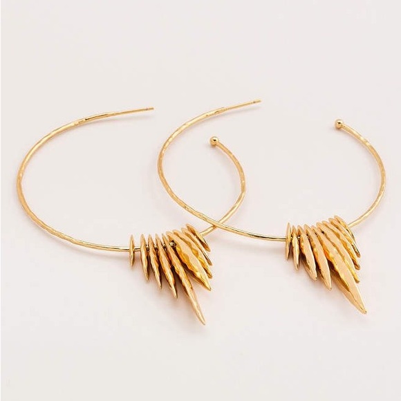 Gorjana Jewelry - Gorjana Nora Fan Hoop in Gold